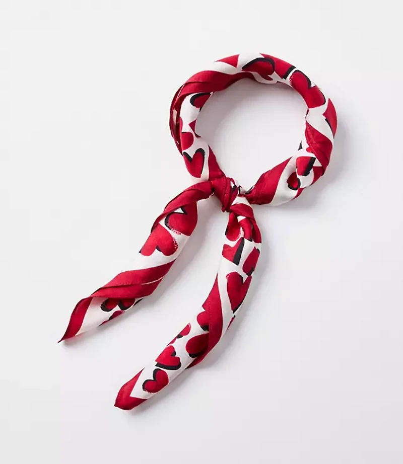 Heart Silk Square Scarf