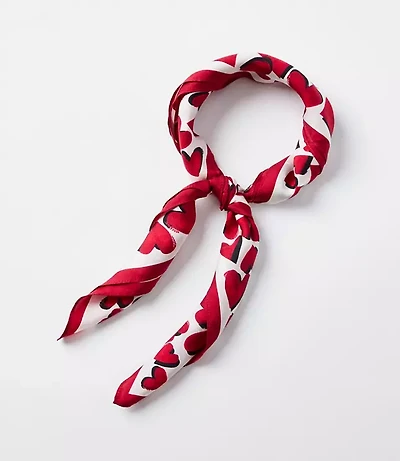 Heart Silk Square Scarf