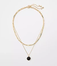 Circle Layered Necklace Set