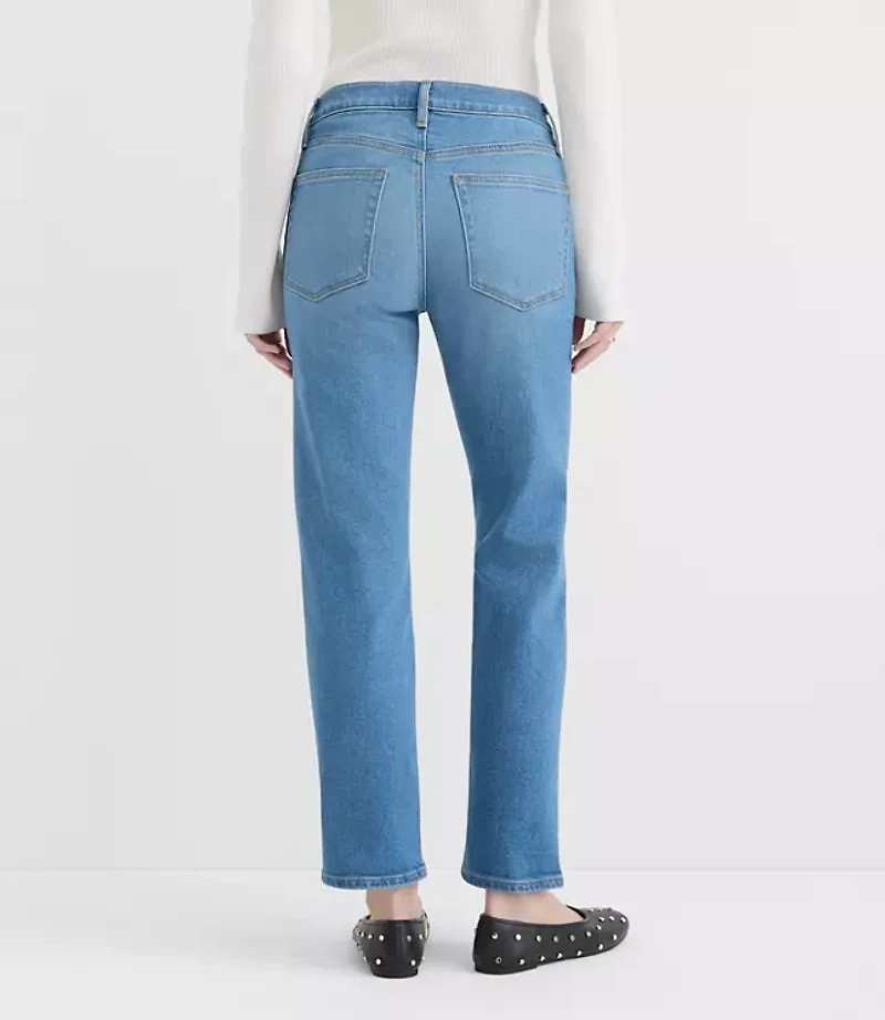 Rivete Petite Curvy Mid Rise Slim Jeans Vintage Wash