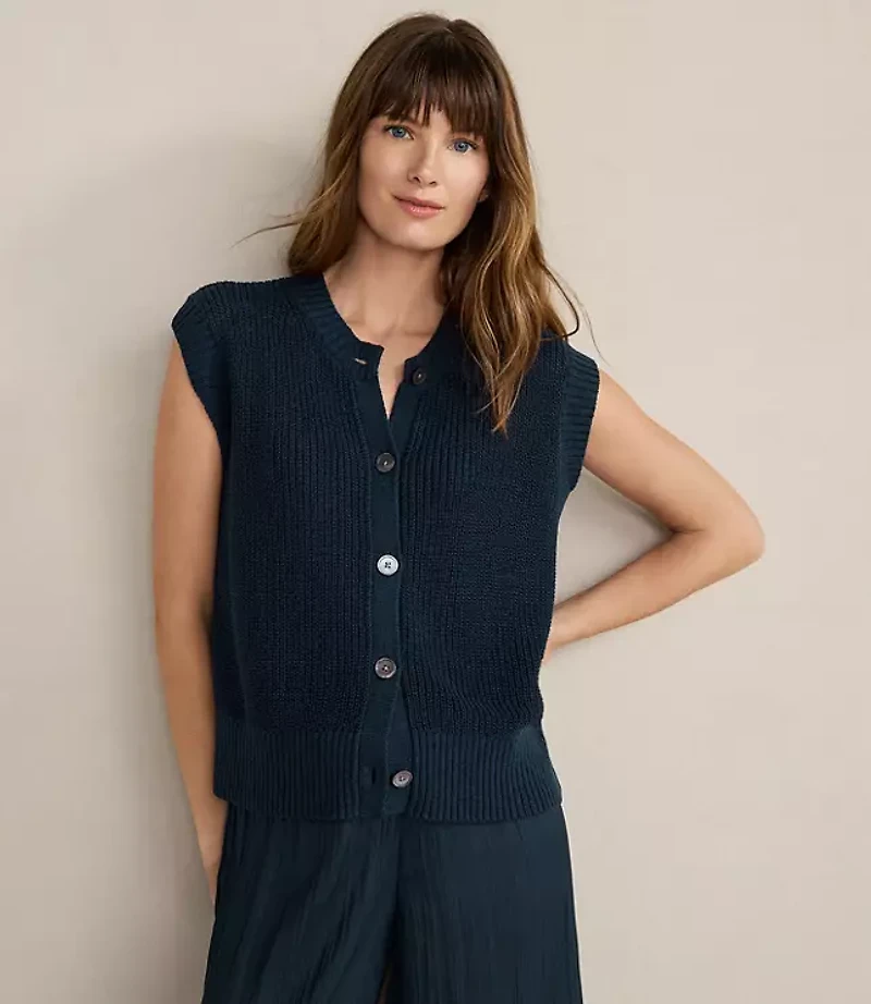 Haven Well Within Organic Cotton Linen Sweater Vest