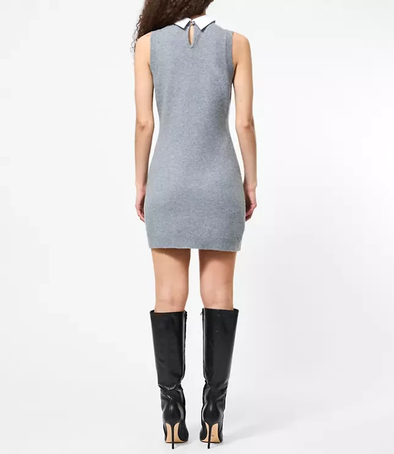 French Connection Vhari Knit Collared Mini Dress