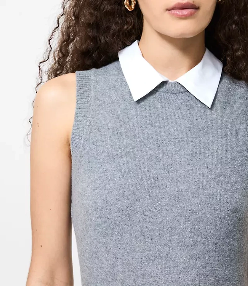 French Connection Vhari Knit Collared Mini Dress
