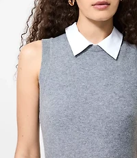 French Connection Vhari Knit Collared Mini Dress
