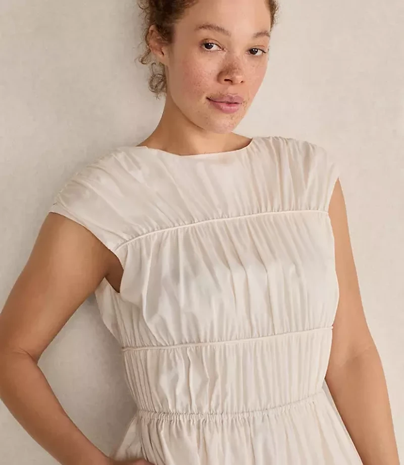 Haven Well Within Cotton Voile Rouched Maxi Dress