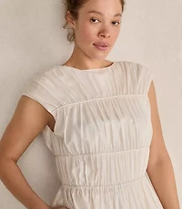 Haven Well Within Cotton Voile Rouched Maxi Dress