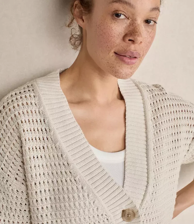 Haven Well Within Organic Cotton Open Stitch Cardigan