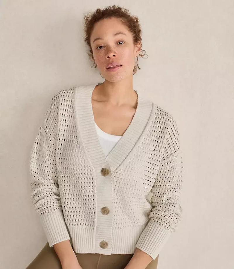 Haven Well Within Organic Cotton Open Stitch Cardigan