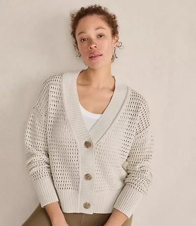 Haven Well Within Organic Cotton Open Stitch Cardigan