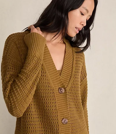 Haven Well Within Organic Cotton Open Stitch Cardigan