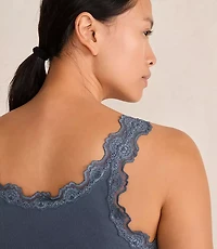 Haven Well Within Organic Cotton Rib Knit Lace Tank