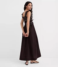 Ruffle Strap Smocked Midi Dress