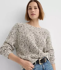 Petite Marled Chunky Ribbed Sweater