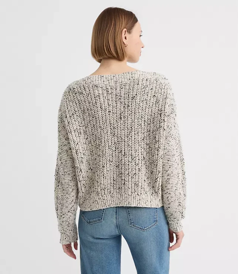 Petite Marled Chunky Ribbed Sweater