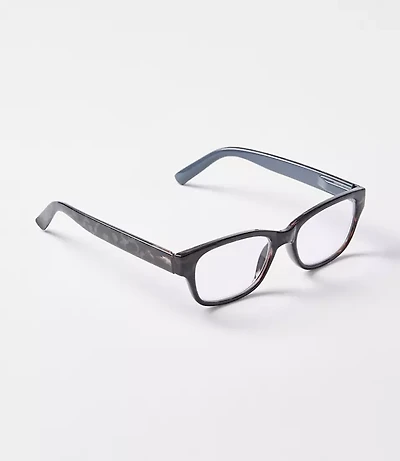 Tortoiseshell Print Rectangle Reading Glasses