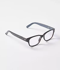 Tortoiseshell Print Rectangle Reading Glasses