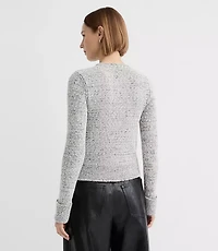 Petite Boucle Cuffed Double Breasted Cardigan
