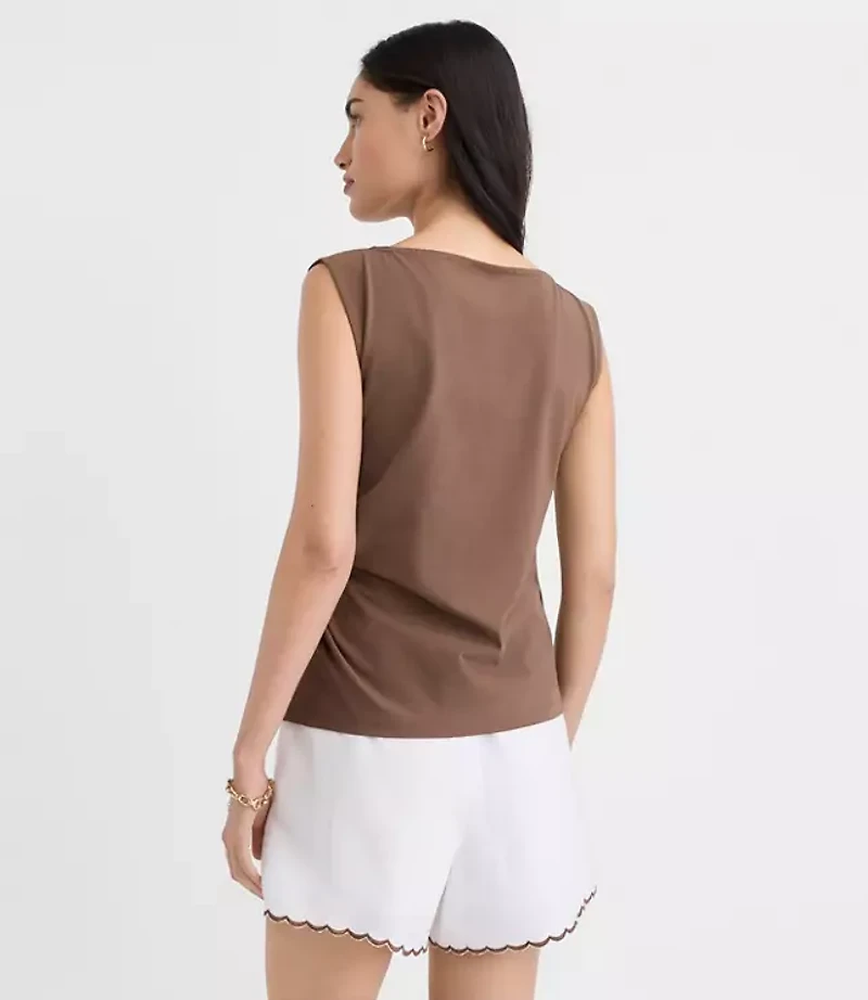 Knotted Boatneck Top