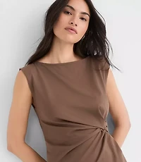 Knotted Boatneck Top