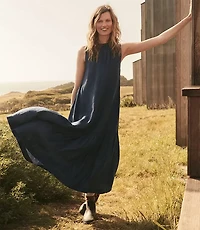 Haven Well Within Linen Tiered Midi Dress