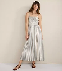 Haven Well Within Organic Cotton Poplin Smocked Midi Dress