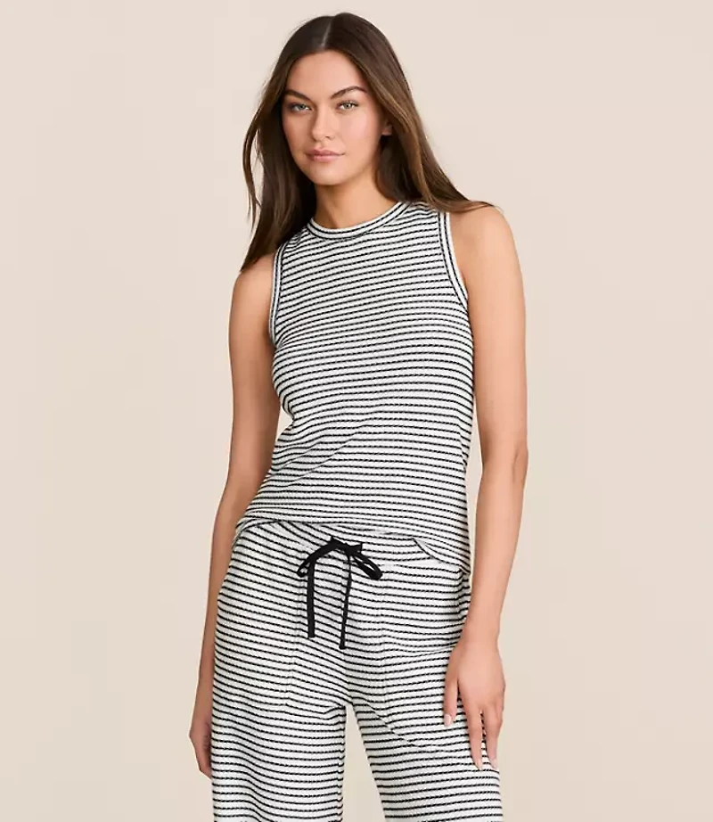 Lou & Grey Stripe Textured Tank Top