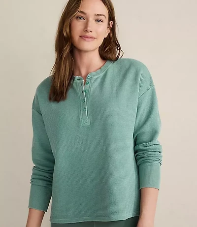 Haven Well Within Organic Cotton Waffle Henley