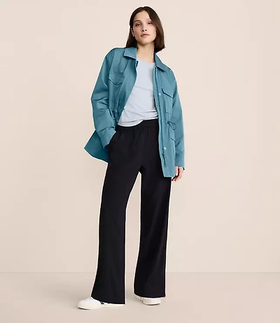 Lou & Grey Wanderweave Zip Wide Leg Pants