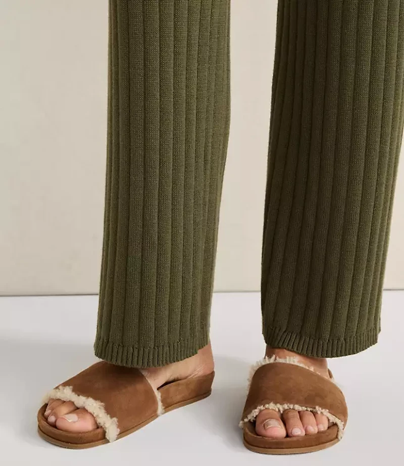 Haven Well Within Suede and Sherpa Molded Slides