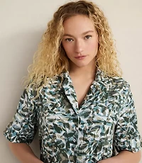 Haven Well Within Organic Cotton Gauze Floral Pajama Top