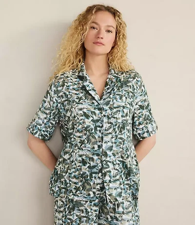 Haven Well Within Organic Cotton Gauze Floral Pajama Top