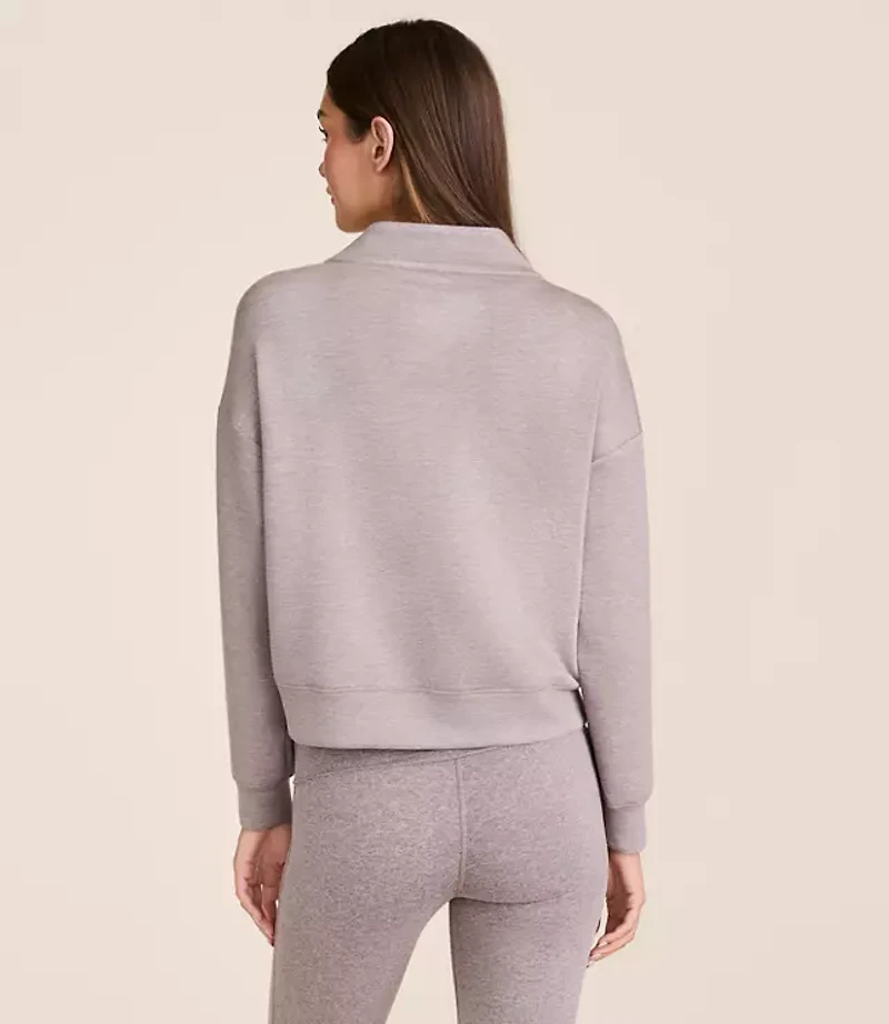 Lou & Grey Heathered Scubasoft V-Neck Pocket Cardigan