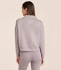 Lou & Grey Heathered Scubasoft V-Neck Pocket Cardigan