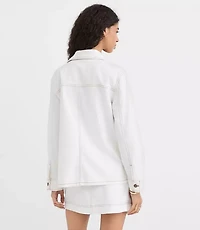 Topstitched Twill Chore Jacket