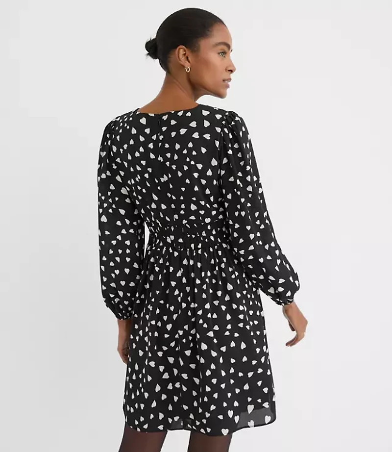 Petite Heart Double Tie Mini Dress