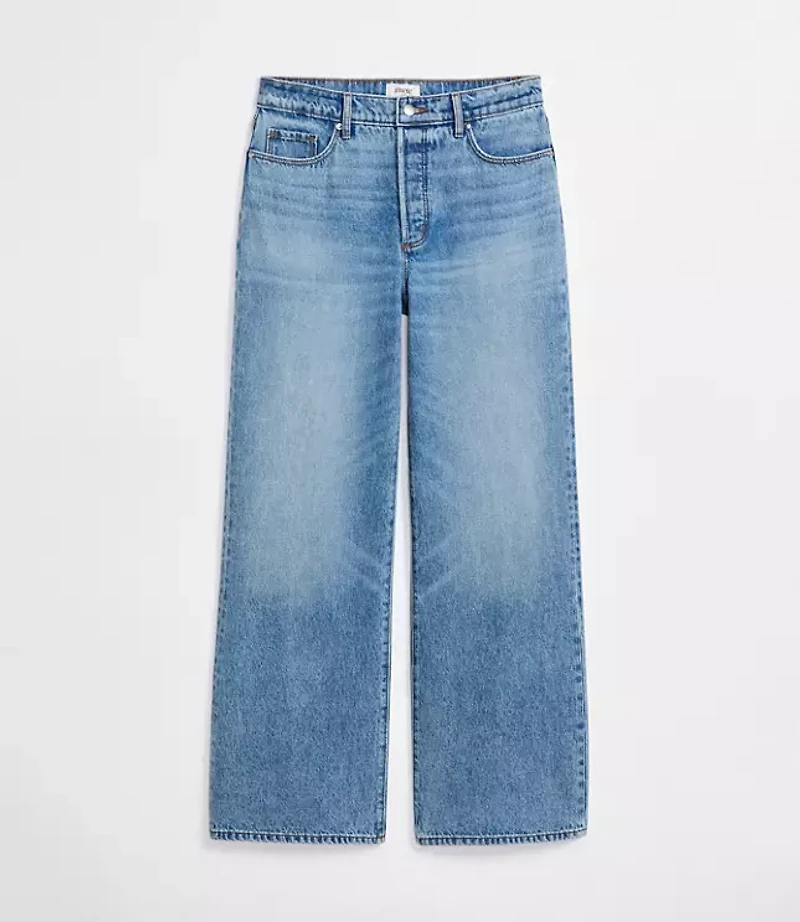 Rivete High Rise Wide Leg Jeans Light Wash