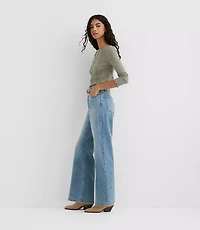 Rivete High Rise Wide Leg Jeans Light Wash