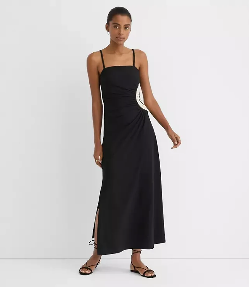 Petite LOFT Beach Crochet Bra Maxi Dress