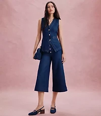 Rivete High Rise Gaucho Jeans Nova Wash