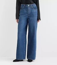 Rivete Curvy High Rise Relaxed Wide Leg Jeans in Classic Mid Wash