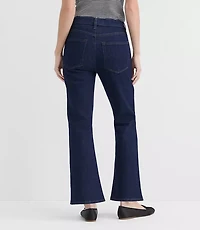 Rivete Petite Curvy High Rise Kick Crop Jeans Nova Wash