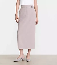 Petite LOFT Versa Seasonless Stretch Trouser Midi Pocket Skirt Stripe