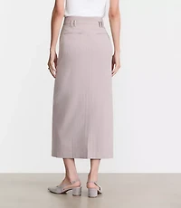 Petite LOFT Versa Seasonless Stretch Trouser Midi Pocket Skirt Stripe