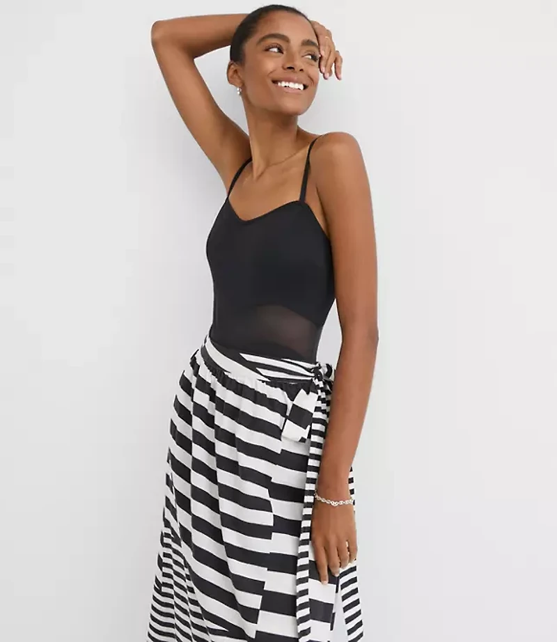 LOFT Beach Mesh One Piece Swimsuit