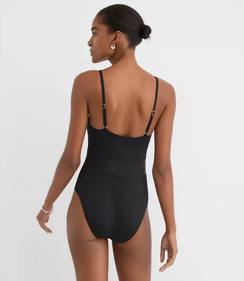 LOFT Beach Mesh One Piece Swimsuit