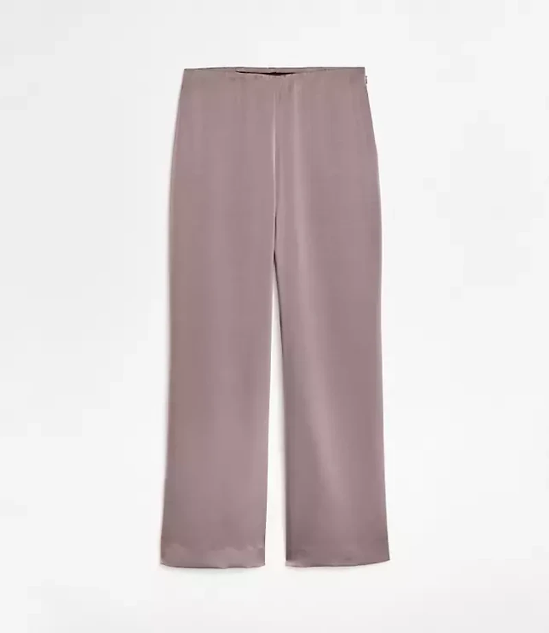 Petite LOFT Versa Satin Straight Pants