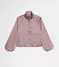 Petite LOFT Versa Satin Bomber Jacket