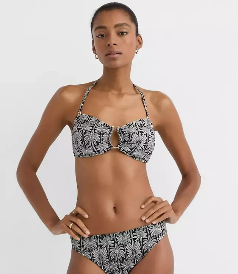 LOFT Beach Palm Hook Keyhole Bandeau Bikini Top