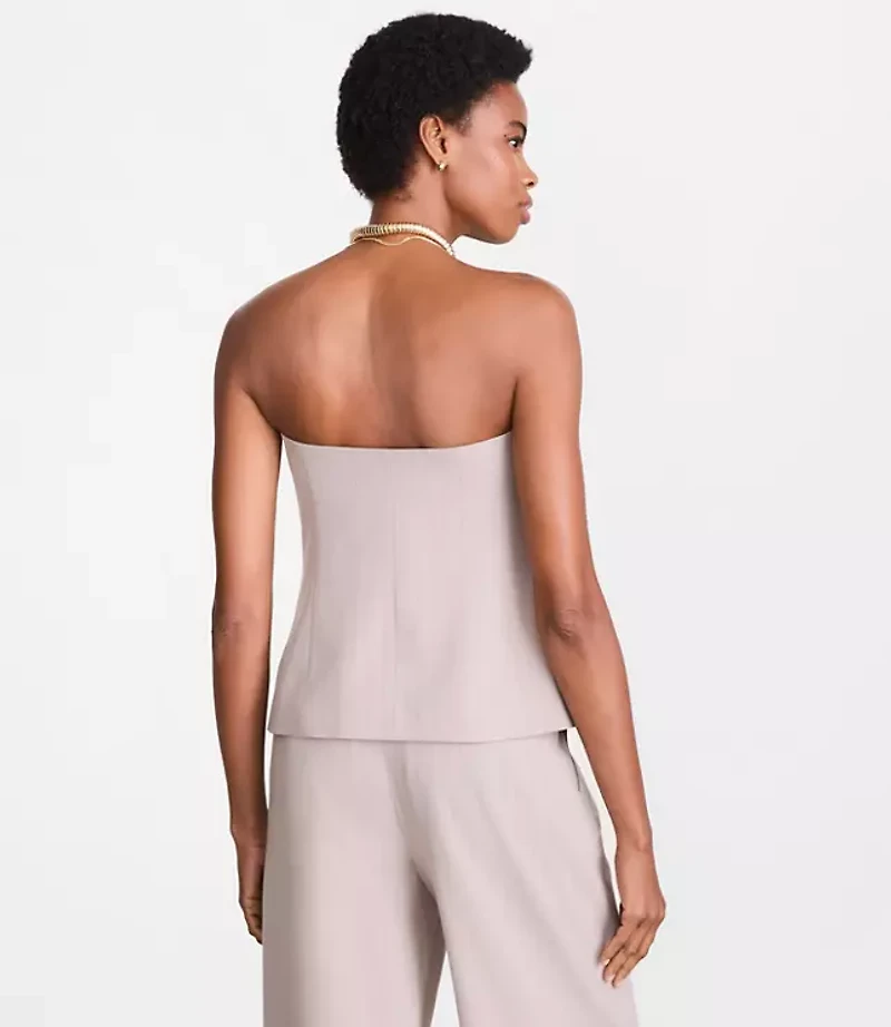 Petite LOFT Versa Seasonless Stretch Strapless Pocket Top Stripe