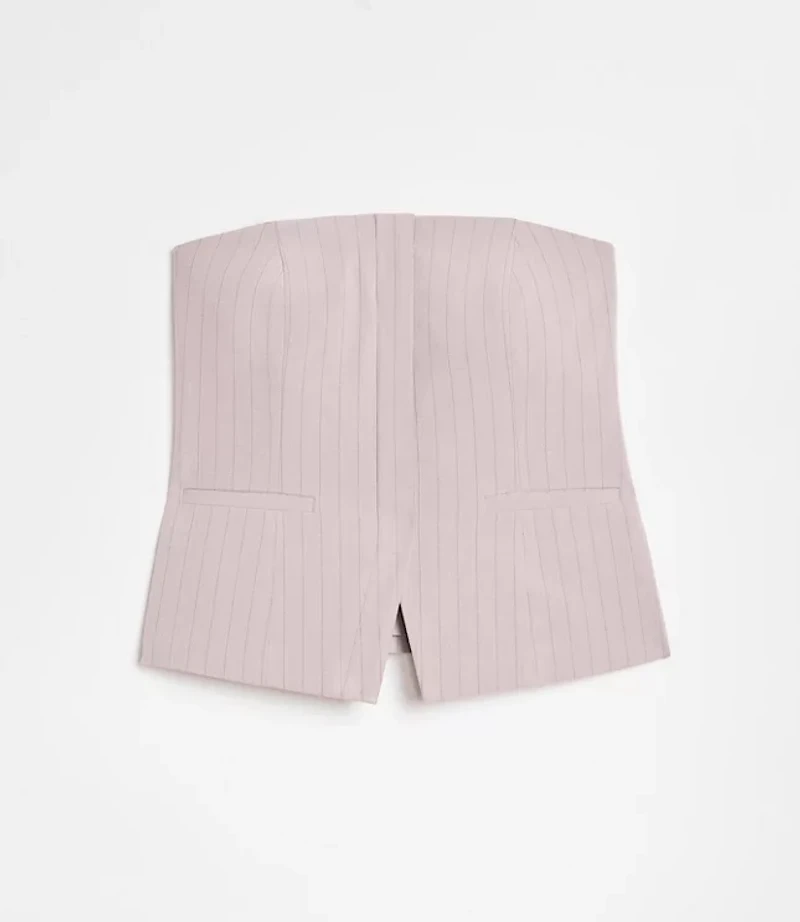 Petite LOFT Versa Seasonless Stretch Strapless Pocket Top Stripe